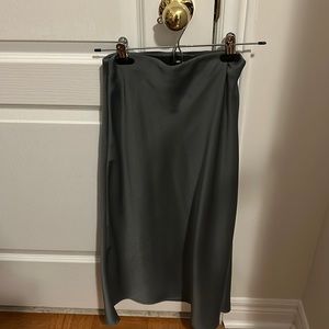 Dynamite Dark Sage Green Slip Skirt
